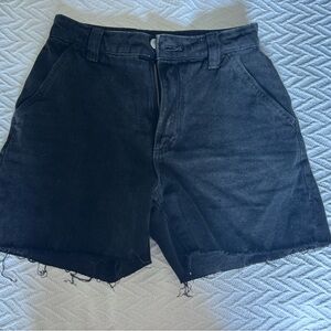 Black Denim Shorts
